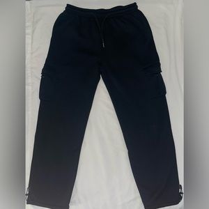 Black Cargo Sweats- Unisex